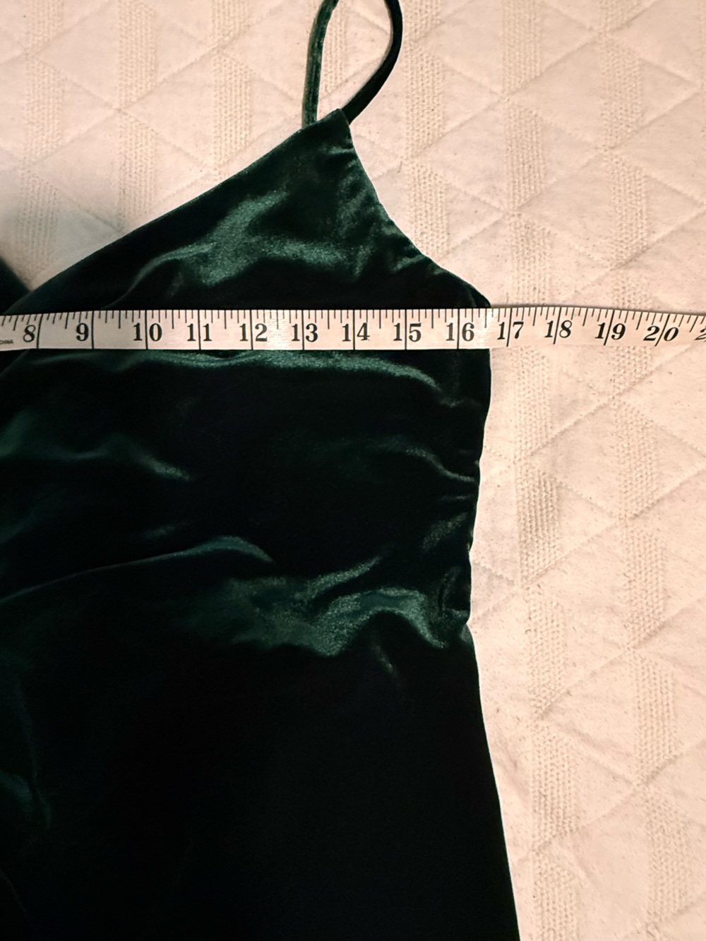 Missuee Green Velvet Midi Dress - Size L - Picture 5 of 6